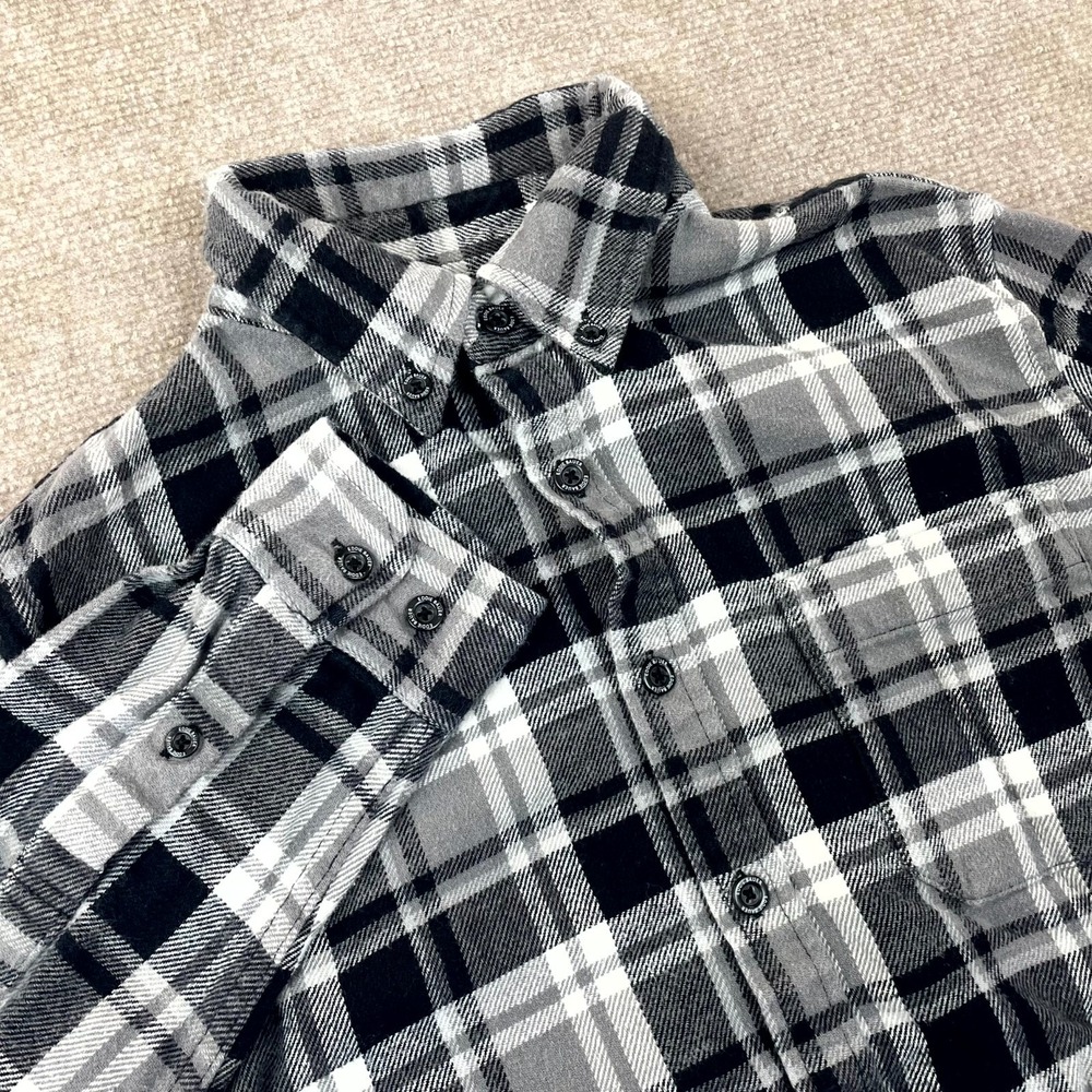 Eddie Bauer Flannel Shirt Mens Small Multicolor Plaid Cotton Stretch Button Down